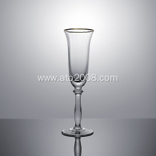Gold Rimmed Red Wine Glass Tabletop Drinkware